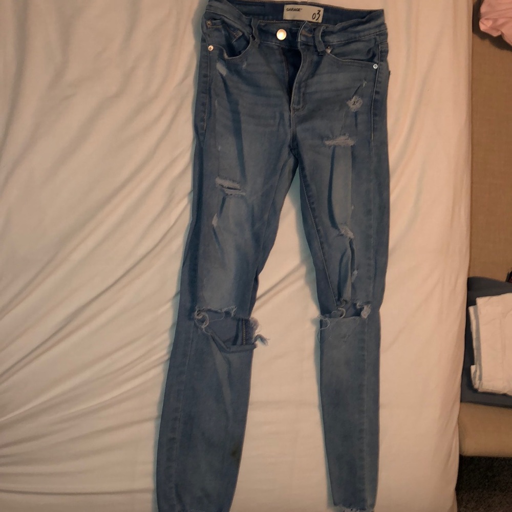 capris with holes and rips